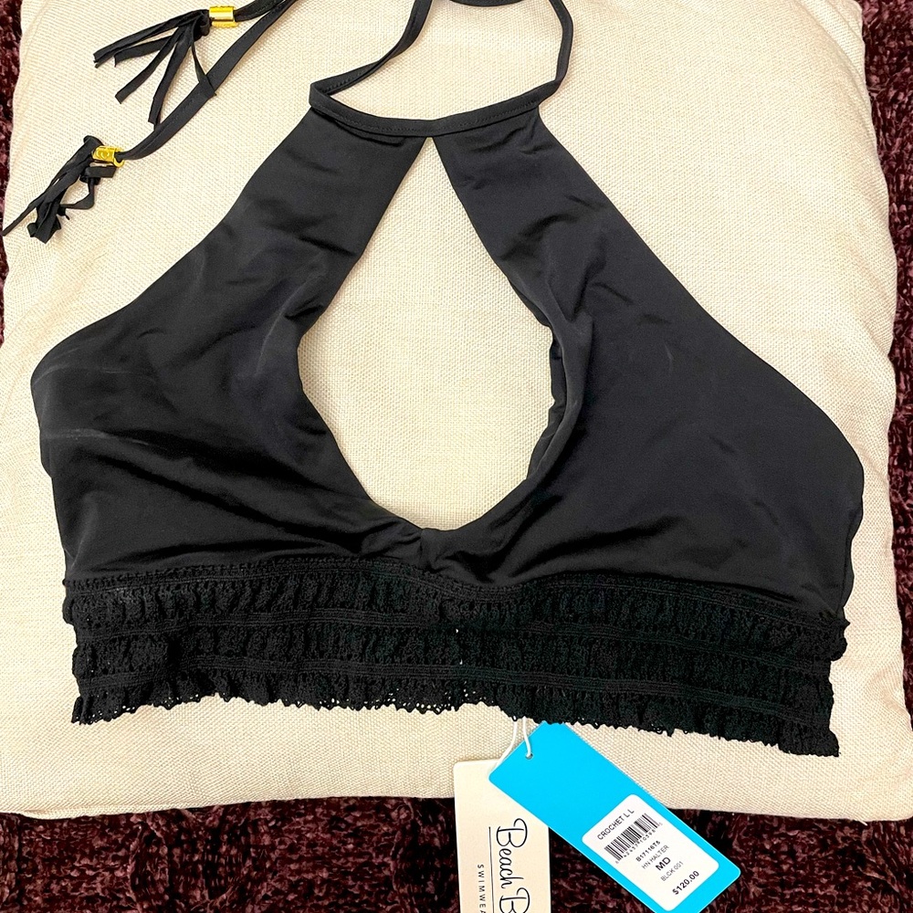 Super rare Beach Bunny crochet halter bikini top